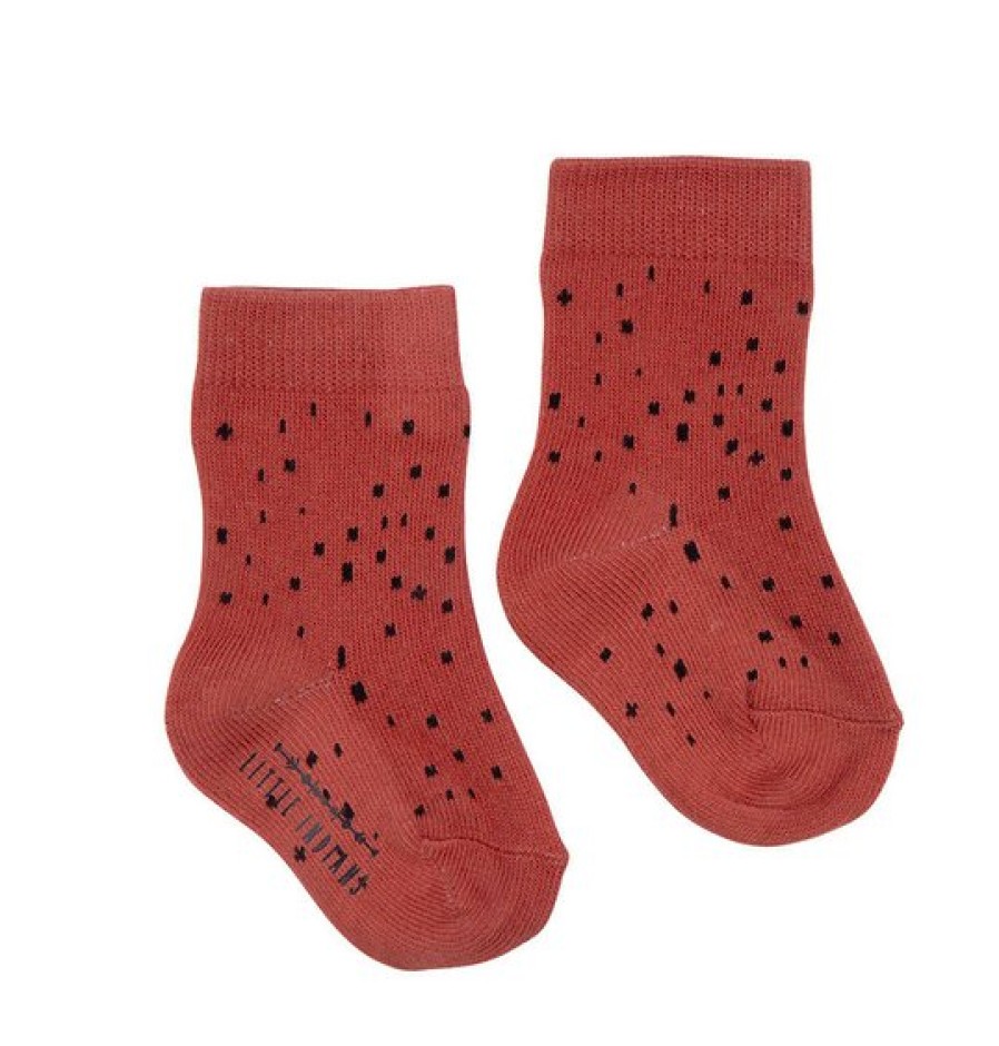 Kinderschoenen Little Indians Little Indians | Little Indians Baby Sokken Dots - Canyon Clay