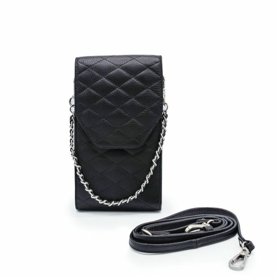 Mama MŌSZ | Mosz Telefoontas Quilted Black Silver