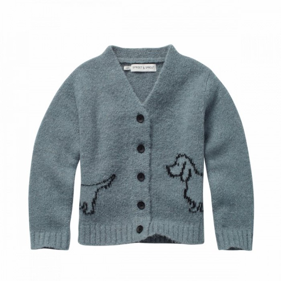 Clothing Sproet & Sprout | Sproet & Sprout - Cardigan Sausage Dog