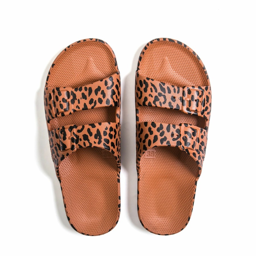 Kinderschoenen Freedom Moses Freedom Moses Slippers | Freedom Moses Slippers Toffee Leopard