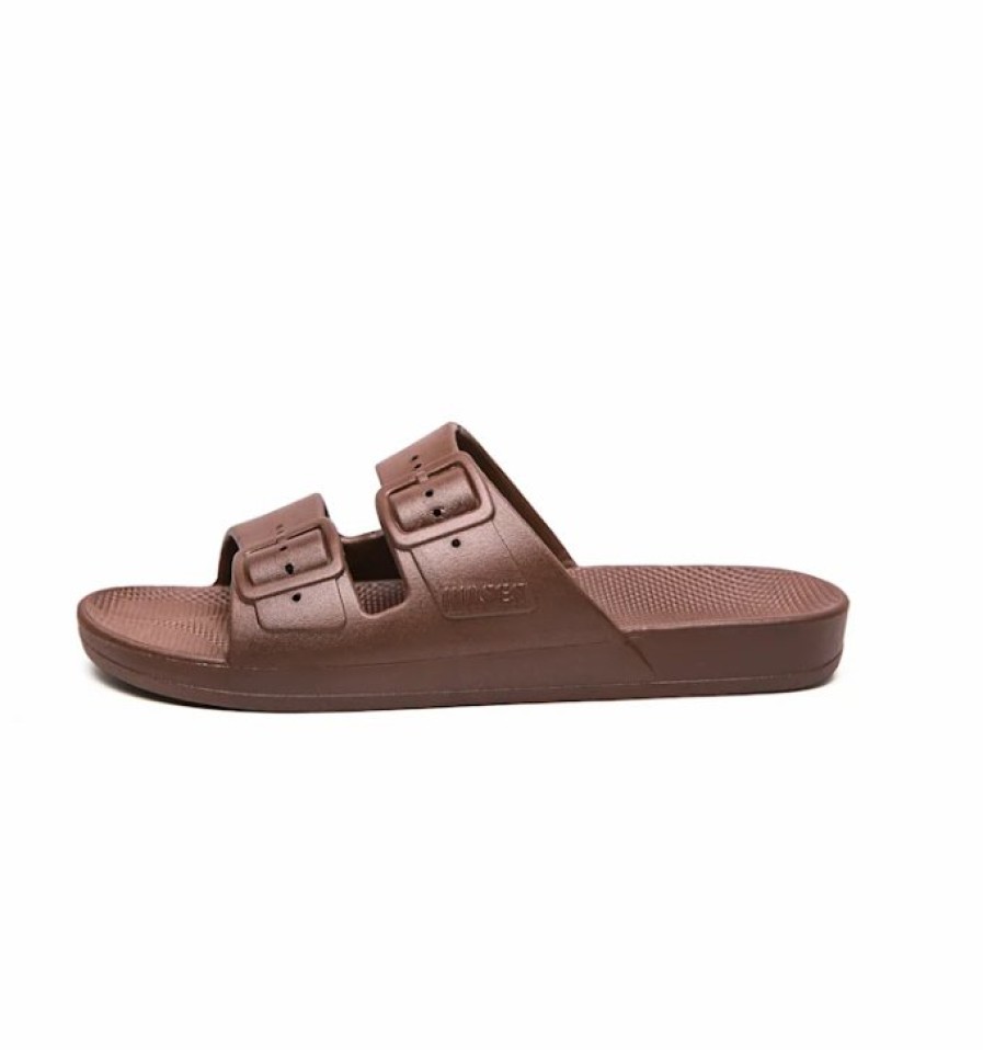 Mama Freedom Moses | Freedom Moses Slippers Choco