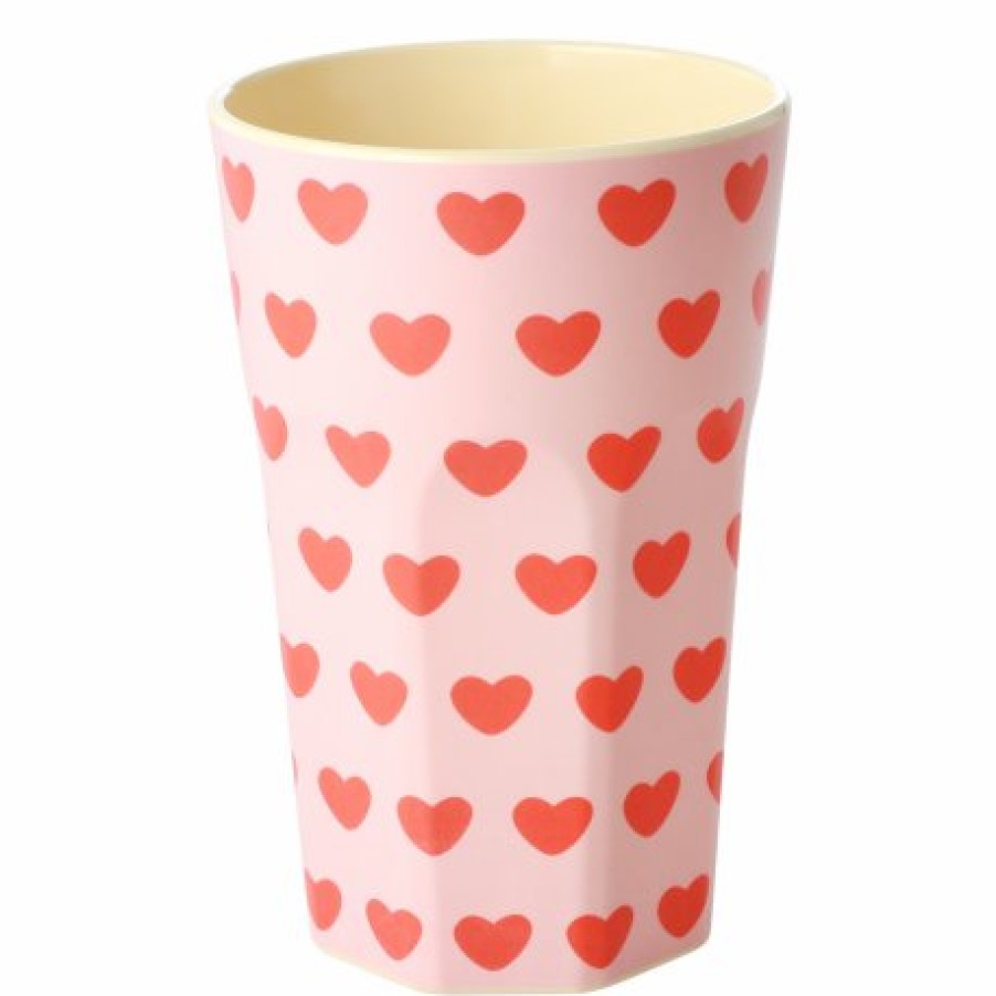 Clothing Rice | Grote Melamine Beker Sweet Hearts Print