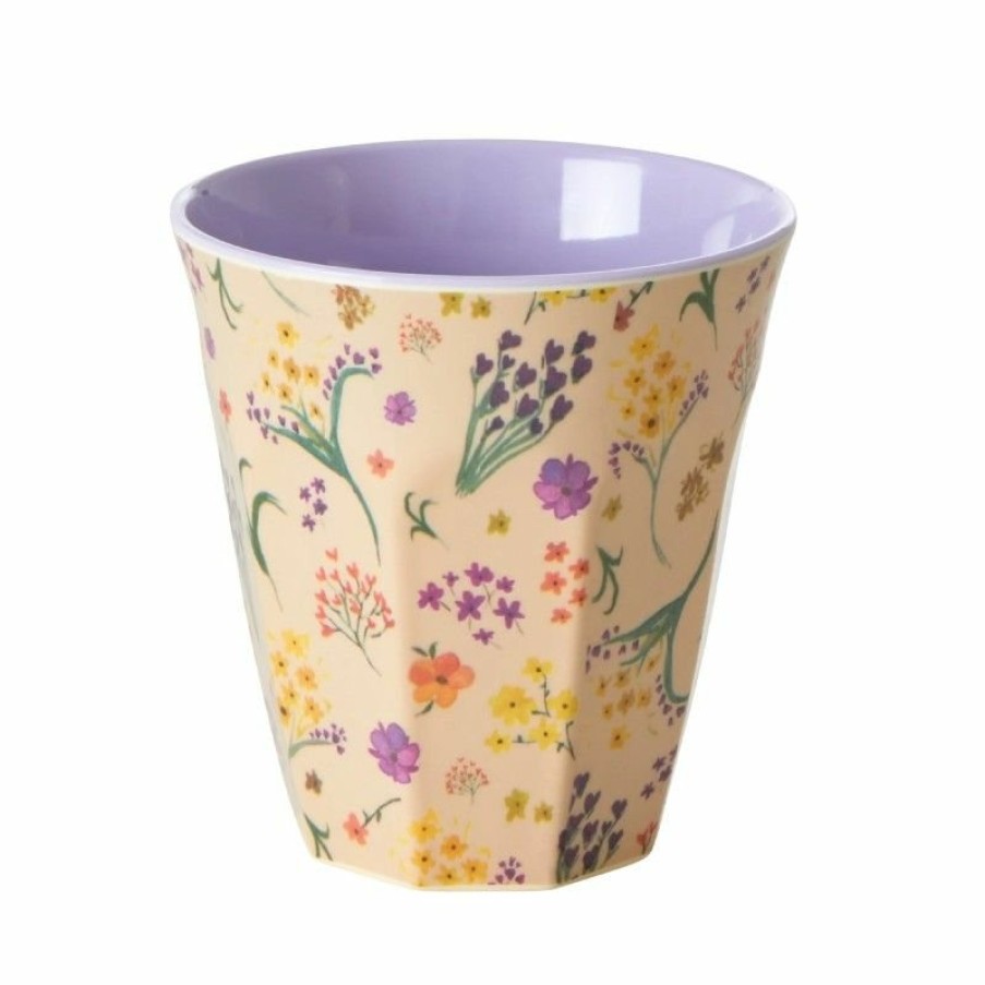 Kerst Tip Rice | Middelgrote Melamine Beker Wild Flowers Print