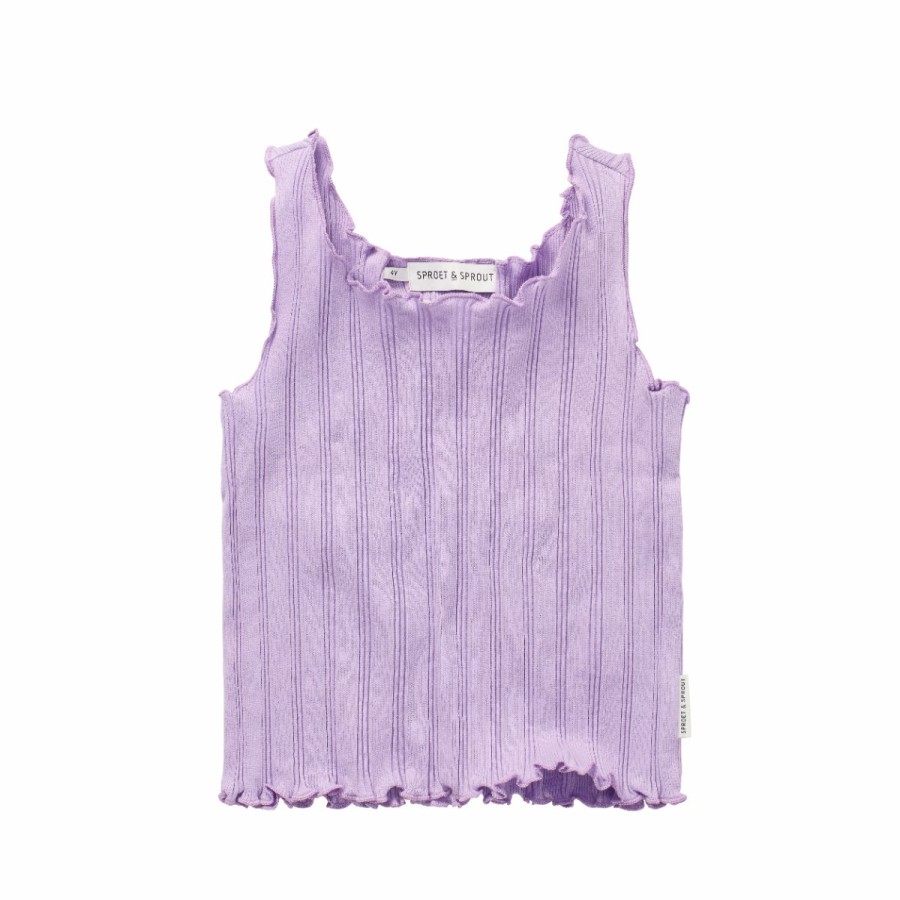 Clothing Sproet & Sprout | Sproet & Sprout Strap Rib Top Lilac Breeze