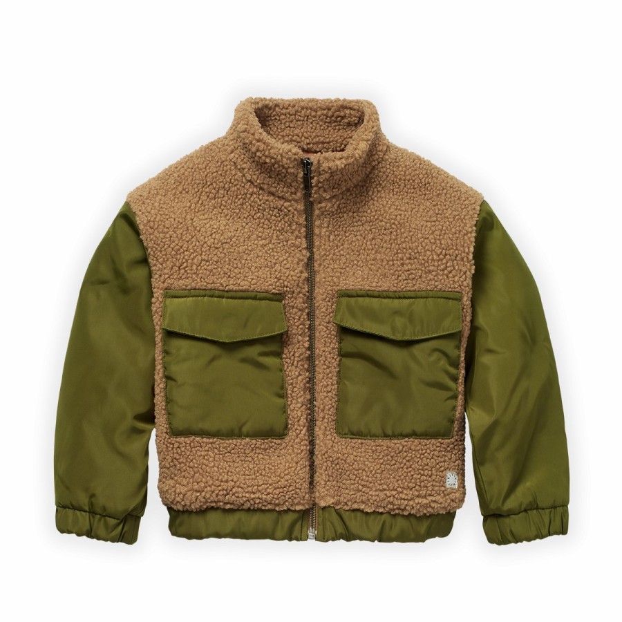 Clothing Sproet & Sprout | Sproet & Sprout Sherpa Jacket Colourblock