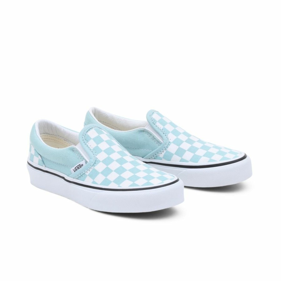 Kinderschoenen Vans Vans | Vans Slip-On Checkerboard Canal Blue