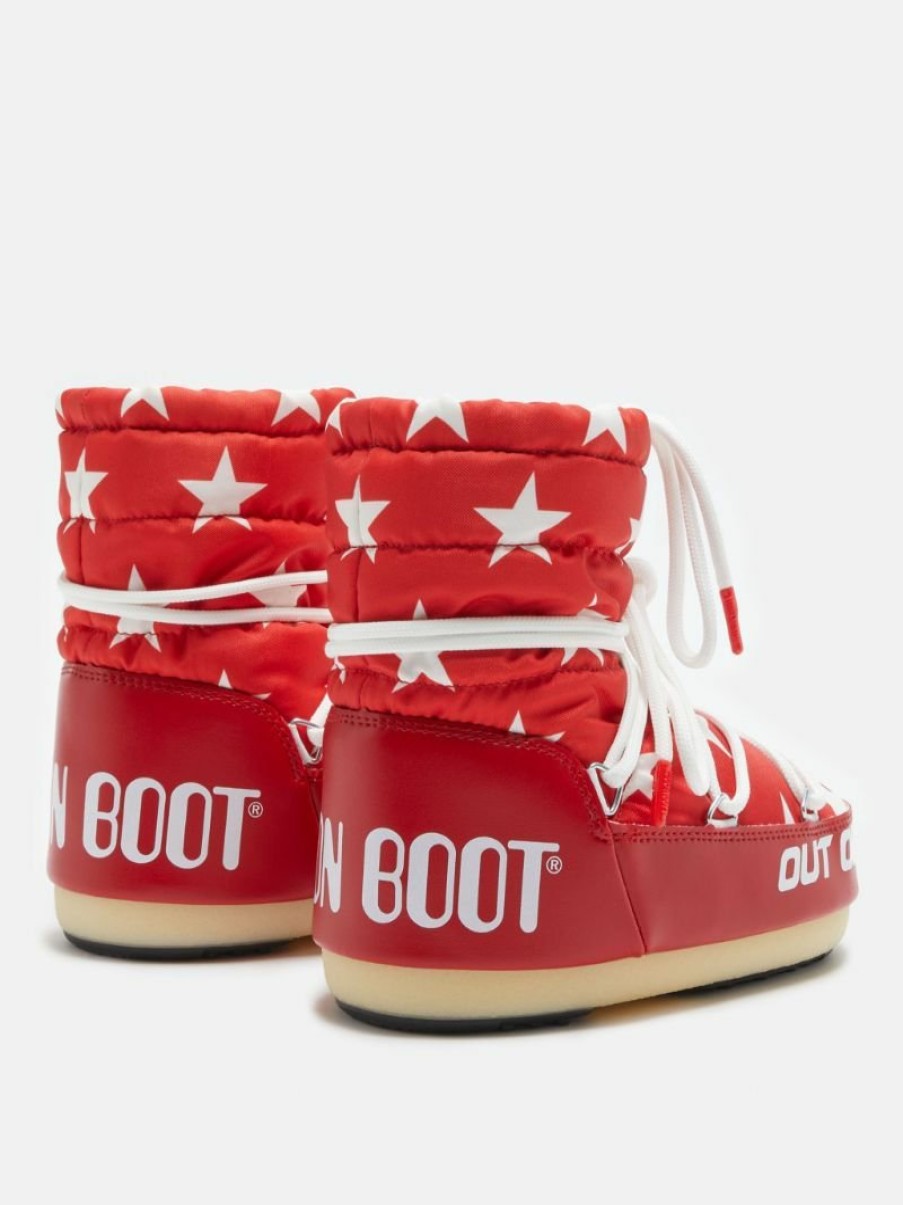 Kinderschoenen Moon Boot Moon Boot | Moon Boot Laag Rood Sterren