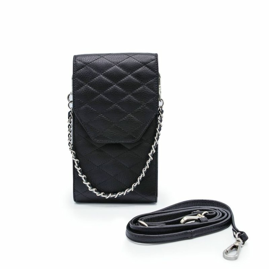 Bags MŌSZ | Mosz Telefoontas Quilted Black Silver