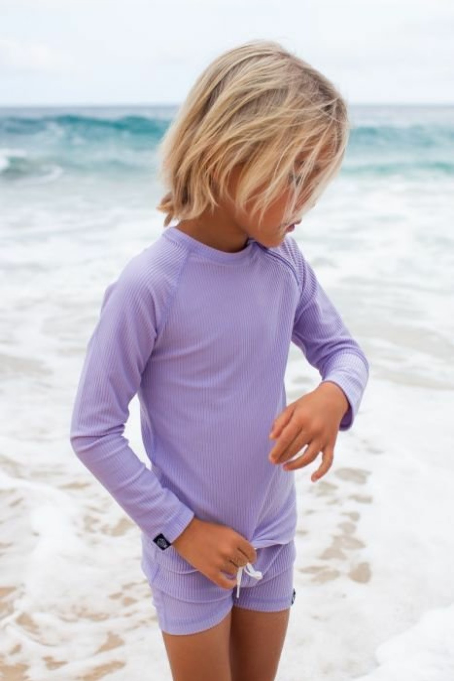 Clothing Beach & Bandits | Uv Zwembroekje Lavender Ribbed