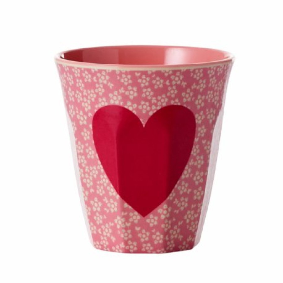 Clothing Rice | Middelgrote Melamine Beker Heart Print