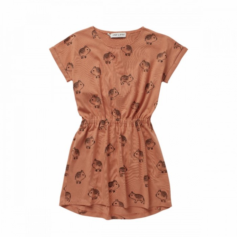 Clothing Sproet & Sprout | Sproet & Sprout Skater Dress Truffle Piggy