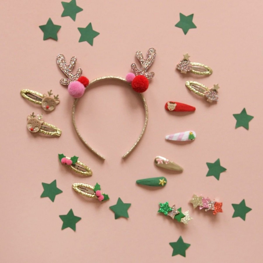 Kerst Tip Rockahula | Jolly Pom Pom Rendier Haarband